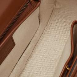 Gucci Brown Leather Small Bamboo 1947 Top Handle Bag