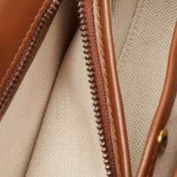 Gucci Brown Leather Small Bamboo 1947 Top Handle Bag