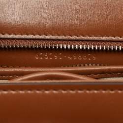 Gucci Brown Leather Small Bamboo 1947 Top Handle Bag