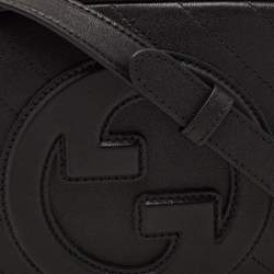 Pre Owned Gucci Black Leather Blondie Camera Shoulder Bag