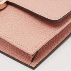 مملوكة مسبقًا Gucci Dusty Pink Leather Interlocking G Wallet on Chain