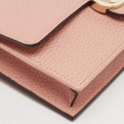 مملوكة مسبقًا Gucci Dusty Pink Leather Interlocking G Wallet on Chain
