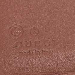 Gucci Dusty Pink Microguccissima Leather Trifold Wallet