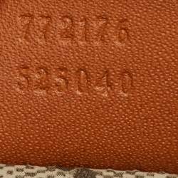 Gucci Beige/Light Brown Canvas and Leather Logo Printed Medium Tote