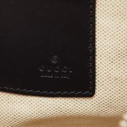 Pre Owned Gucci Beige/Black GG Supreme Canvas Kingsnake Print Pouch Clutch