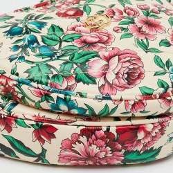 Gucci Multicolor Floral Printed Leather Interlocking G Heart Shoulder Bag