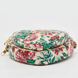 Gucci Multicolor Floral Printed Leather Interlocking G Heart Shoulder Bag