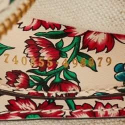 Gucci Multicolor Floral Printed Leather Interlocking G Heart Shoulder Bag