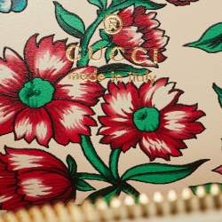 Gucci Multicolor Floral Printed Leather Interlocking G Heart Shoulder Bag