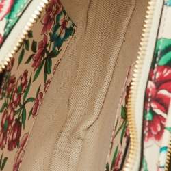 Gucci Multicolor Floral Printed Leather Interlocking G Heart Shoulder Bag