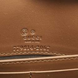 Gucci Tricolor GG Supreme Canvas and Leather Padlock Clutch On Strap
