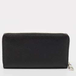 Gucci Black Leather Dorian Zip Around Wallet