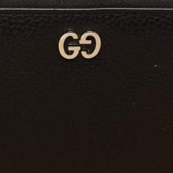 Gucci Black Leather Dorian Zip Around Wallet