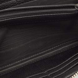 Gucci Black Leather Dorian Zip Around Wallet