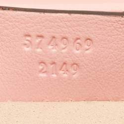 Gucci Red/Pink Matelassé Leather Super Mini GG Marmont Torchon Shoulder Bag