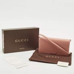 مملوكة مسبقًا Gucci Pink Microguccissima Leather Flap Wallet on Strap