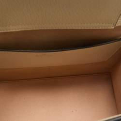 Pre Owned Gucci Off White Leather Small Bamboo Diana Tote