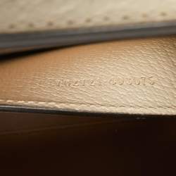 Pre Owned Gucci Off White Leather Small Bamboo Diana Tote