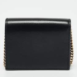 Gucci Black Leather Horsebit 1955 Wallet On Chain