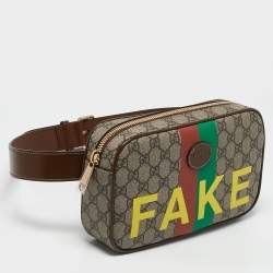 Gucci Beige/Ebony GG Supreme Canvas Fake/Not Retro Interlocking G Belt Bag
