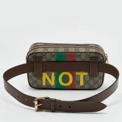 Gucci Beige/Ebony GG Supreme Canvas Fake/Not Retro Interlocking G Belt Bag