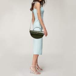 Gucci Luscious Green Leather Small Half Moon Top Handle Bag