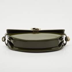 Gucci Luscious Green Leather Small Half Moon Top Handle Bag