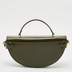 Gucci Luscious Green Leather Small Half Moon Top Handle Bag