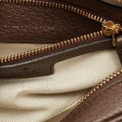 Gucci Brown/Beige GG Supreme Canvas and Leather Ophidia Flap Crossbody Bag