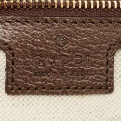 Gucci Brown/Beige GG Supreme Canvas and Leather Ophidia Flap Crossbody Bag