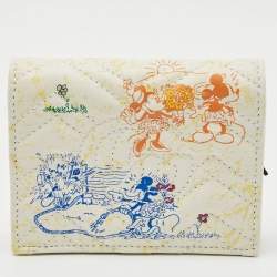Gucci x Disney Multicolor Matelassé Leather Mickey Minnie Mouse GG Marmont Card Case