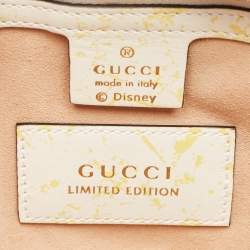 Gucci x Disney Multicolor Matelassé Leather Mickey Minnie Mouse Medium GG Marmont Shoulder Bag