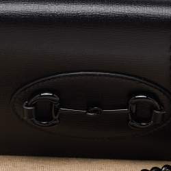 Gucci Black Leather Horsebit 1955 Wallet on Chain