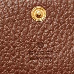 Gucci Blue/Brown GG Denim and Leather Horsebit 1955 Card Case