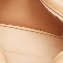 Pre Owned Gucci Beige Matelassé Aria Leather Small GG Marmont Camera Bag