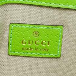 Gucci Neon Green/Beige GG Supreme Canvas Small Ophidia Belt Bag