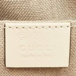 Pre Owned Gucci Ivory Microguccissima Leather Mini Dome Bag