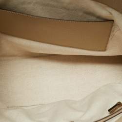 Pre Owned Gucci Beige/White GG Supreme Canvas Large Ophidia Tote