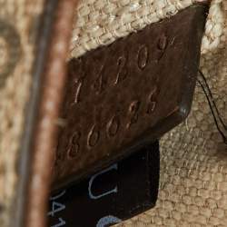 Pre Owned Gucci Beige/Brown GG Supreme Canvas Horsebit 1955 Mini Shoulder Bag