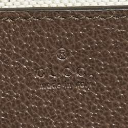 Pre Owned Gucci Beige/Brown GG Supreme Canvas and Leather Mini Ophidia Shoulder Bag