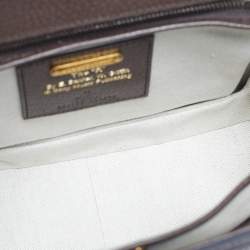 Pre Owned Gucci Brown/Multicolor Canvas Medium 100 Centennial Bamboo Top Handle Bag