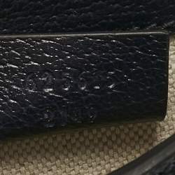 Pre Owned Gucci Beige/Navy Blue GG Supreme Canvas and Leather Mini Horsebit 1955 Bag