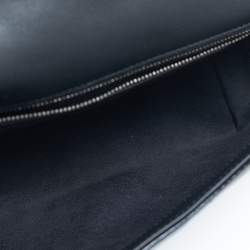 Pre Owned Gucci Black Matelassé Patent Leather Medium GG Marmont Shoulder Bag