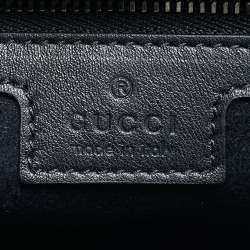 Pre Owned Gucci Black Matelassé Patent Leather Medium GG Marmont Shoulder Bag