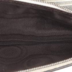 Pre Owned Gucci White/Beige GG Supreme Canvas and Leather Queen Margaret Wallet On Chain