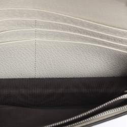 Pre Owned Gucci White/Beige GG Supreme Canvas and Leather Queen Margaret Wallet On Chain