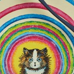 Pre Owned Gucci Multicolor Coated Canvas Louis Wain Cat Rainbow Children's Cat Tote