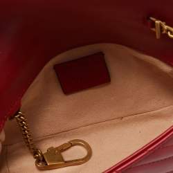 مملوكة مسبقًا حقيبة كتف غوتشي جي جي مارمونت سوبر ميني جلد ميتلاس عصري قديم وردي فاتح