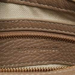 Pre Owned Gucci Beige Guccissima Leather Medium GG Emblem Shoulder Bag