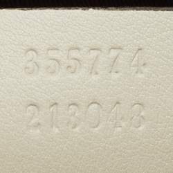 Pre Owned Gucci Off White Guccissima Leather Bamboo D Ring Hobo